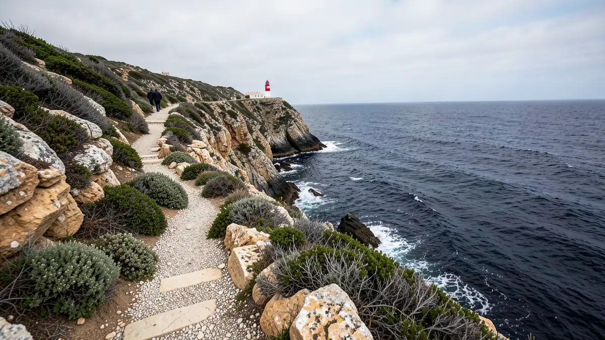 Küstenweg an der Delimara mit Felsküste und offenem Meer