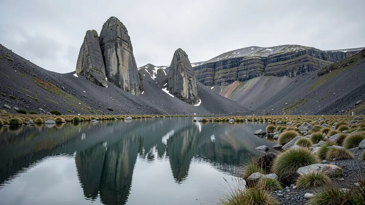 Blick auf die Torres del Paine mit türkisfarbenem See davor