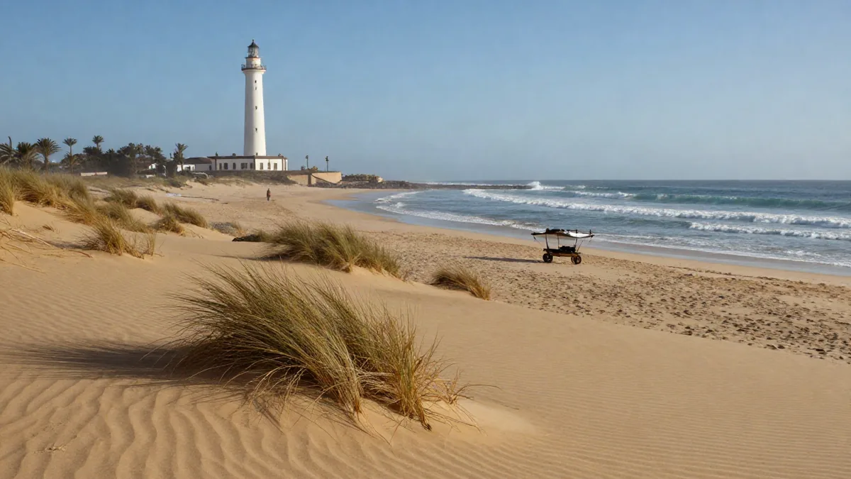 Weißer Sandstrand mit Kokospalmen und türkisem Wasser